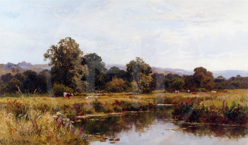 Walter W. Caffyn Summer on the River Rother, Nr Midhurst, Sussex