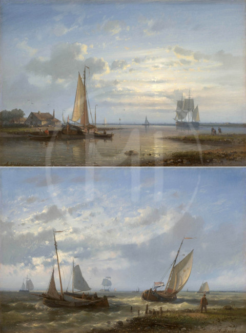Calm waters at sunset; Coming ashore